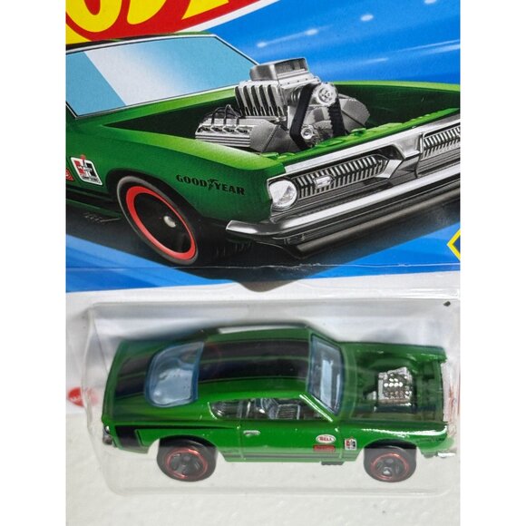 Hot Wheels 2024 King Kuda Green Muscle Mania 6/10 Diecast Car New on Card - Picture 4 of 5